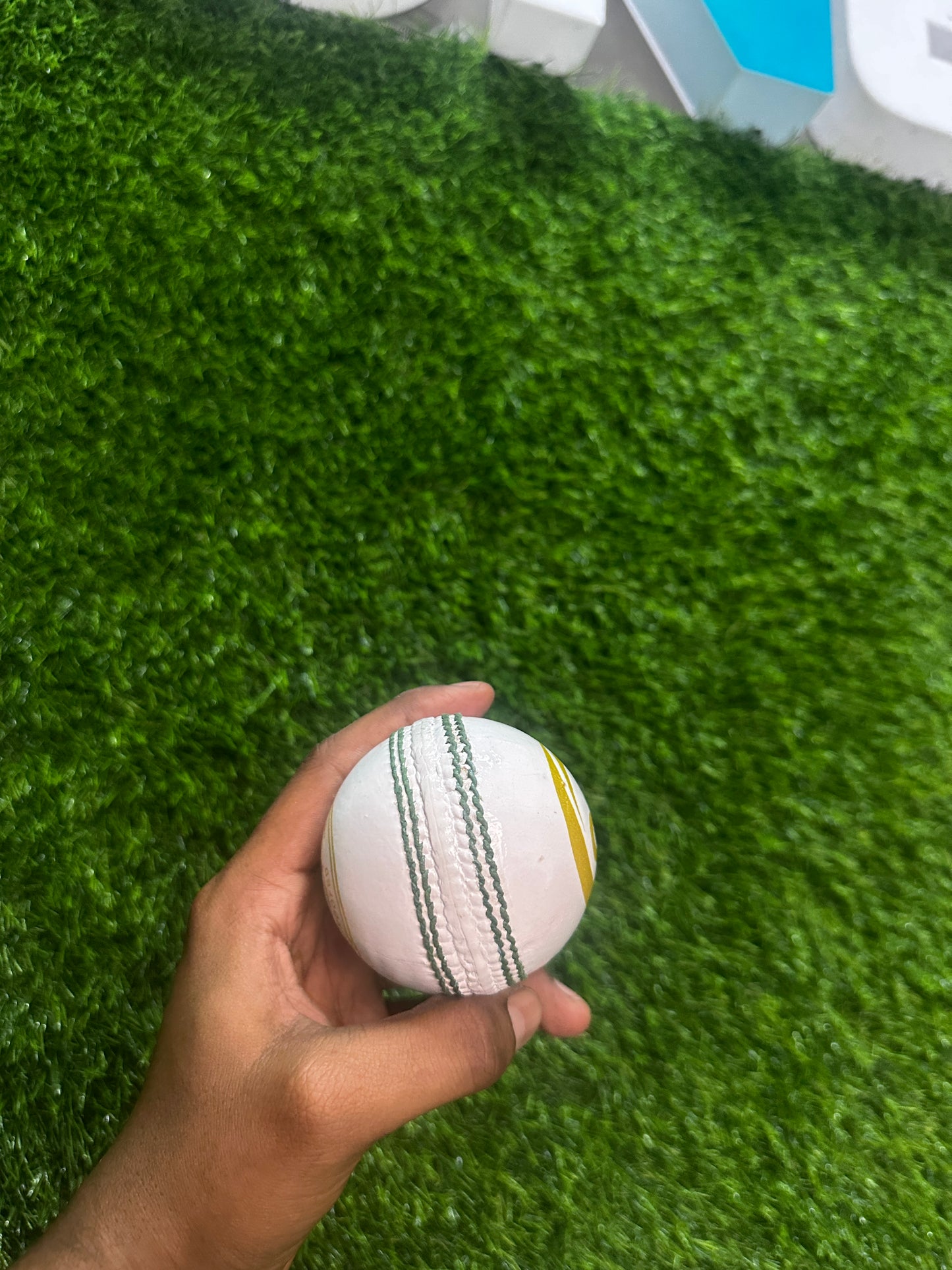 Tournament White Leather Ball