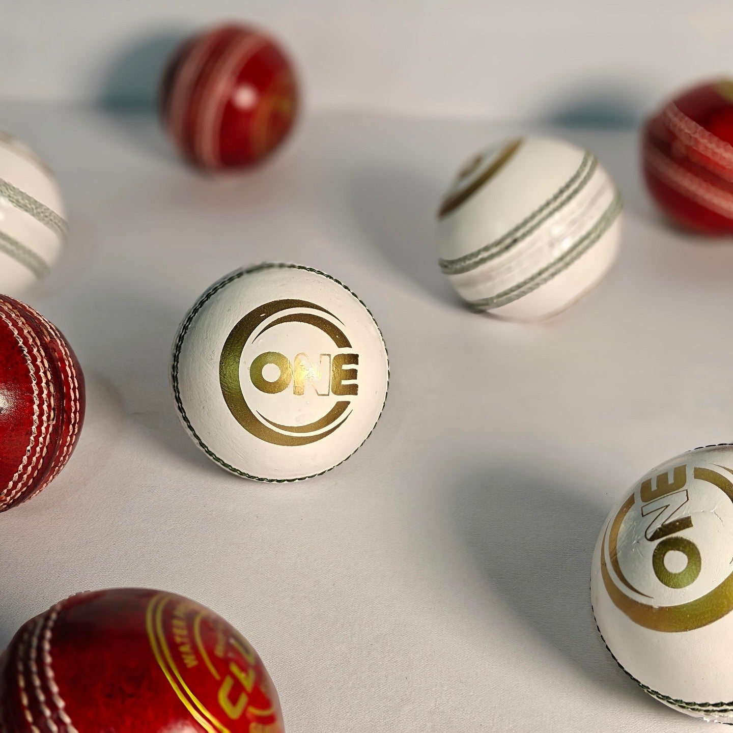 Tournament White Leather Ball