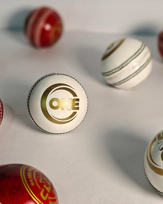 Tournament White Leather Ball