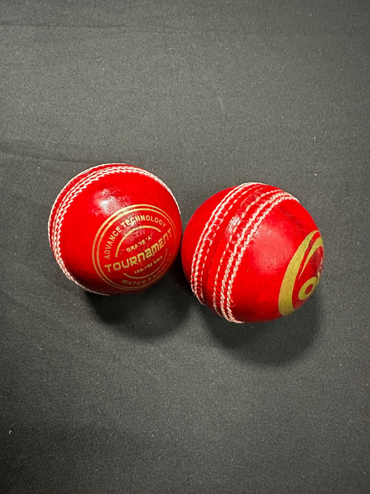 Tournament Red Leather Ball