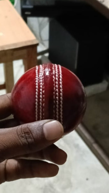 Tournament Red Leather Ball