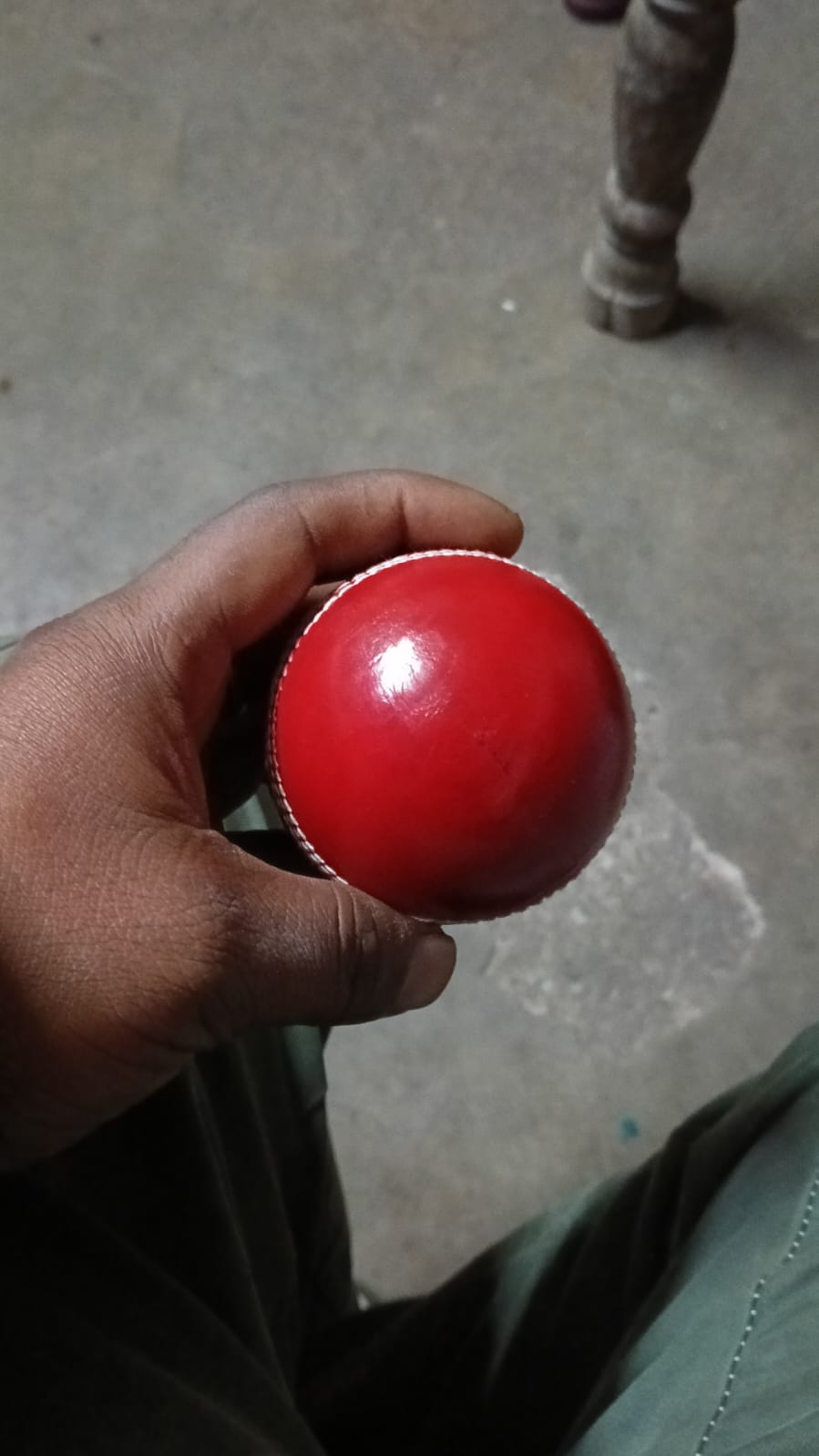 Tournament Red Leather Ball