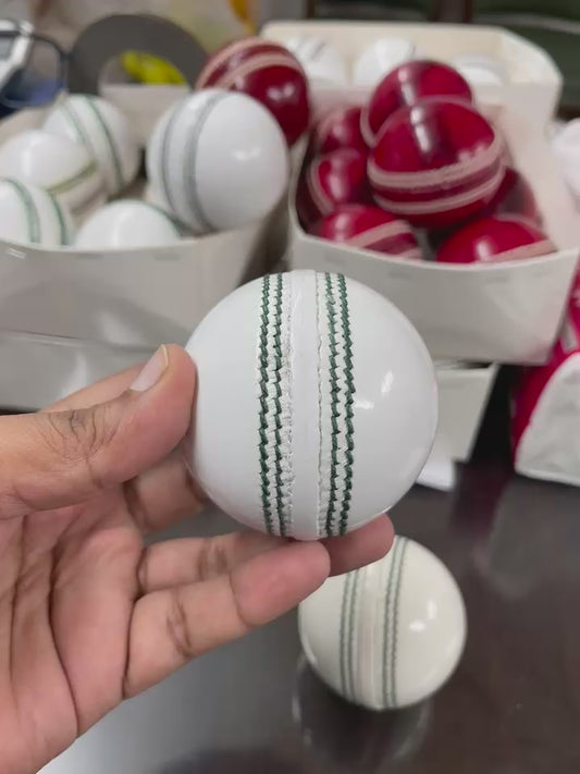 Tournament White Leather Ball